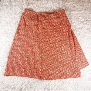 Vintage A Line Red Geometric Print Faux Wrap Mini Skirt SZ 8 EUC